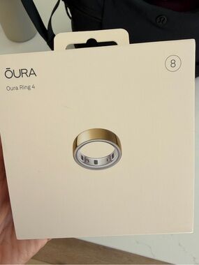 Oura Gold and White Ring 4 Boxed Packaging